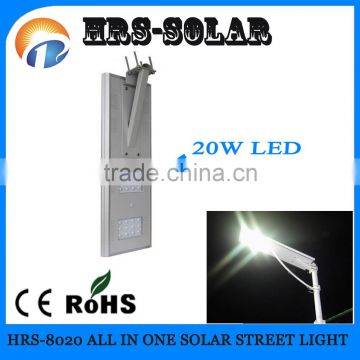 5M 6MGarden integrated Solar LED street light all in one factory price