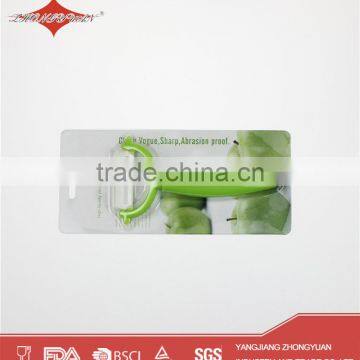 Green Handle Fruits and Vegetables Ceramic Peeler photo-2