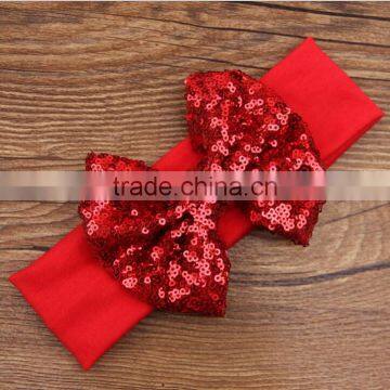 Sequin Bow Stripe Cotton Knot Headband Baby Headband Wholesale photo-6