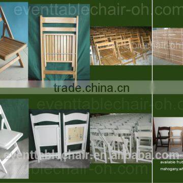 Natural Wood Slat Folding Chair for Sale photo-4