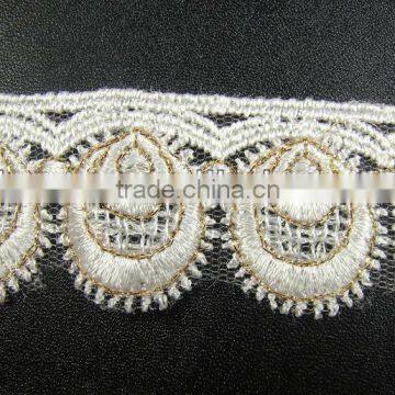 New designs fashion white brassiere lace trim