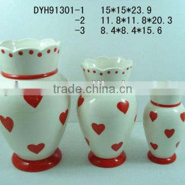 valentine ceramic vase