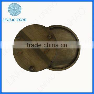 Factory Supply Colored Wooden Tray, Round Wooden Tray, Finished Wooden Tray