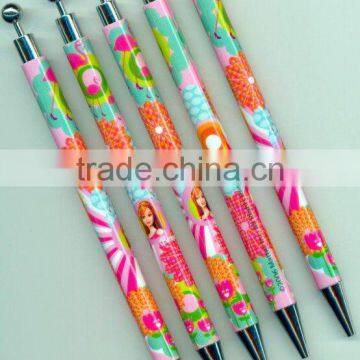 Plastic ballpoint logo pen for promotion and advertisng