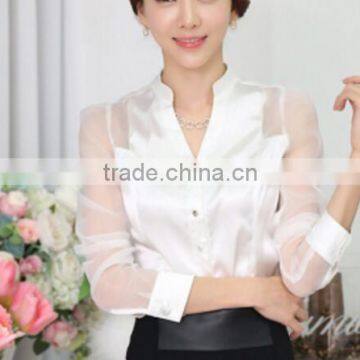 Imitation silk Ladies'Blouses&Tops fashion coats models women sexy long coats