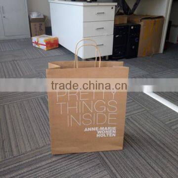 Wholesale brown kraft color printed paper bags