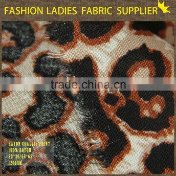 Animal Print Shaoxing Zhejiang 100% Rayon Leopard Fabric t Shirts 100% Rayon Leopard Fabric photo-3