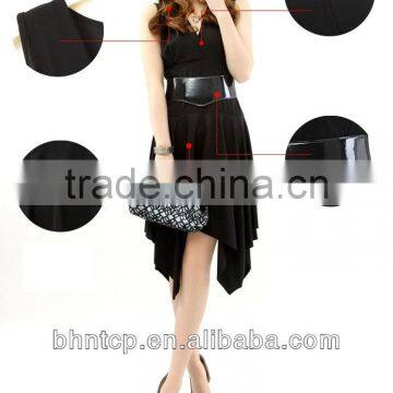 BHN339 Apparel Summer Korean Dress of the New Fashion Ladies Dress Skirt With Belt Irregular