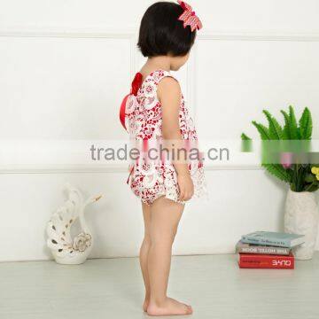 Wholesale Children's Boutique Clothings Girl's Spring Outfit Top With Bloomer photo-6