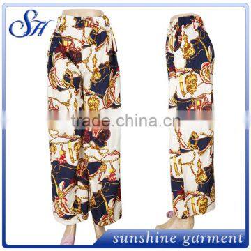 wholesale comfortable lady's chiffon loose pants