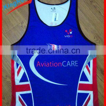 OEM High Quality Sublimation Printing Running Clothing Sports Wear Singlet on Sale photo-2