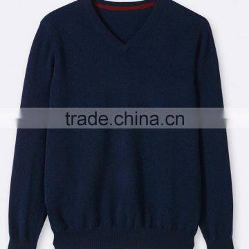 High Quality Men's V-neck Cashmere Sweater Navy(BKNM12) photo-4