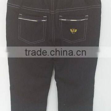 Baby Boys Cute Navy Embroidered Jeans for Autumn