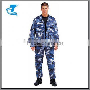 Sky Blue Camouflage Suit Sets Army Military Combat Uniform