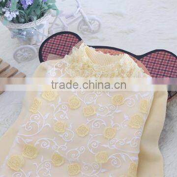 European Style Lace Fashion Hot Sale Factory Price High Neck Kids Sweater photo-3