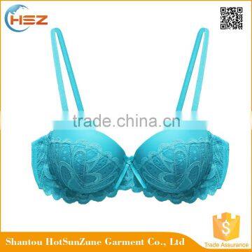 HSZ-58042 2016 Wholesale Lady Sexy Breast Full Up Bra Colorful Girls Underwear Bras Plus Size