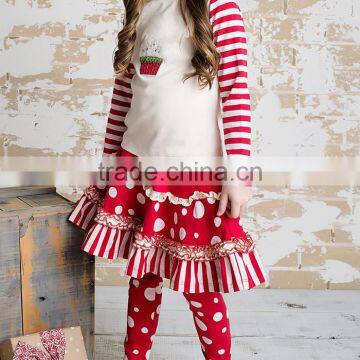 Girls Christmas Outfit With Pants Red Clothing Kids Clothes Sets photo-4