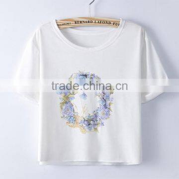 2016 Summer T Shirt Custom Becautiful Sweet Teen Girls Printed T Shirt Wholesale Cheap photo-2