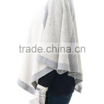 Knitted Excellent Cashmere Wool Poncho photo-2