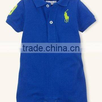 Many Colors Small Lapel Short Sleeve Baby Boy Apparel Clothes Set Romper photo-2