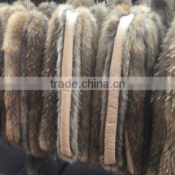 BBG-H-12 Factory Wholesale Raw or Dyed Color Real Raccoon Fur Trimming photo-6