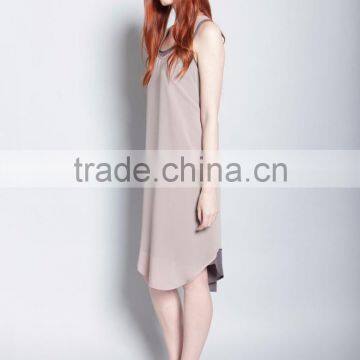 2015 Fashion Sleeveless Round Neck Lady Dress Design photo-2