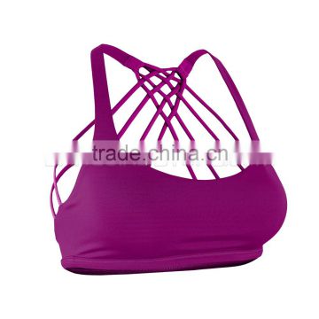 Pure purple stylish fitness bra