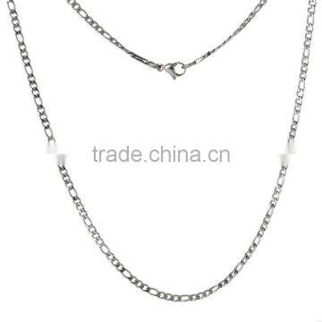 304 Stainless Steel Silver Tone 3:1 Curb Chains With Lobster Claw Clasp Chain Jewelry Friendship Necklace