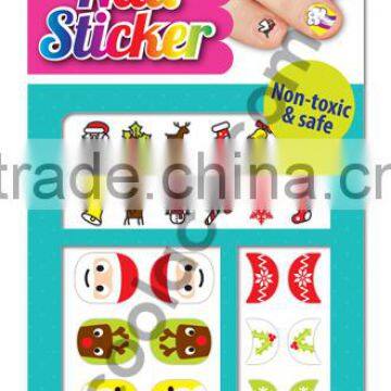 Color X'mas 3D Nail sticker for kid self adhesive decal nail