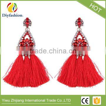 Fashion Jewelry Tassel Dangle Earrings Cheap Wedding Bohemian Drop Statement Earrings For Women Flowers Charm photo-4