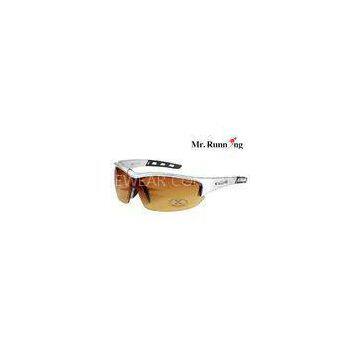 Man Polarized Fishing Sunglasses With Fashion Brown Lens , Soft Nose Pad