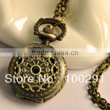 Free Sgipping !!! Korea popular pocket watch ,Ancient 27*27mm necklace watch ,fashion accessoruies