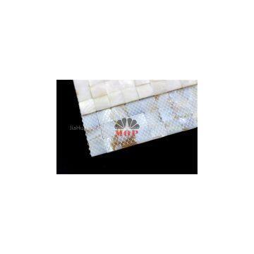 White Pearl Shell Wall Mosaic Mirror Tile photo-3
