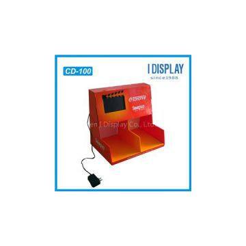 Customized Made Paper Material Cosmetic Product Display Stands With LCD Screen