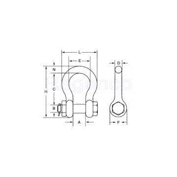 BOLT TYPE ANCHOR SHACKLES G-2130 S-2130 photo-2