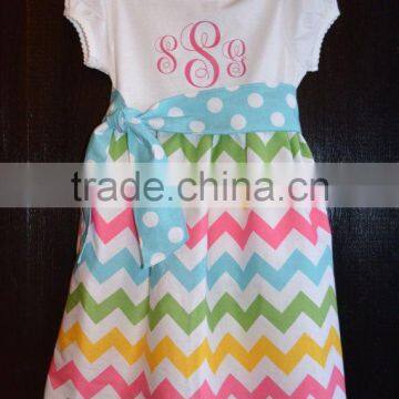 2014Hot Sale!Lovely Baby Girls Cotton Casual Dress Girls Smocked Winter Dress With Bow For Christmas Garment Toddler's Clothes