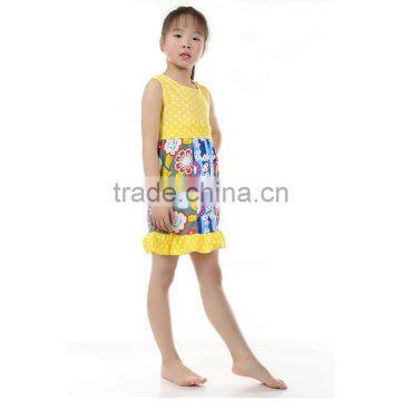 Kids Clothes Cotton Manufacturing Wholesale Childrens Designer Boutique Clothing Girls Ruffles Dress photo-3