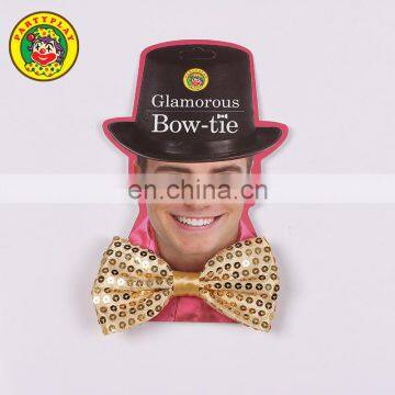 Size Ribbon Sequin Flashing Bow Tie With Trim photo-6