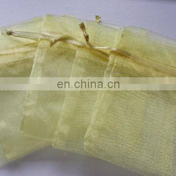 3x3.5" yellow Sheer Organza Wedding Party Favor Gift Candy Bags Pouch