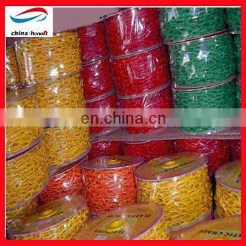 plastic roller chain/coloured plastic chain for traffic safety