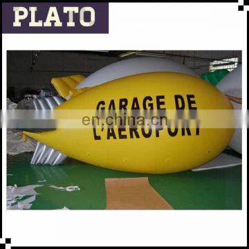 inflatable Yellow Zeppelin, Flying Airship for outdoor promotion event