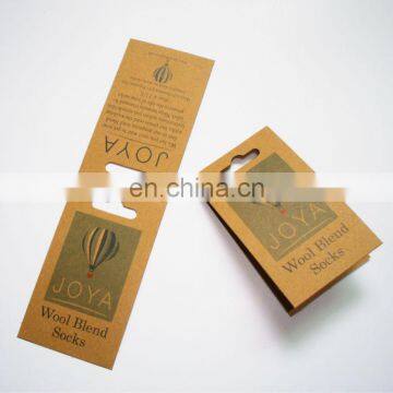 Fold kraft paper Necklace card for packing sock