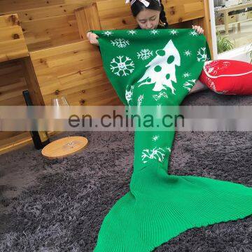 High end Popular christmas gift Mermaid Tail Blanket for mommy and kids