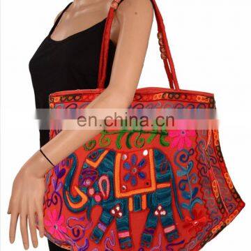 Indian New Handbag Embroidered Kutch Style Shoulder Bag Tribal Tote Bag embroidered Hmong Tote Bag Purse large ethnic wholesale