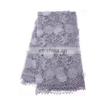 White color French beaded lace for wedding dress