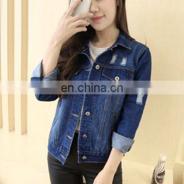 wholesale distressed denim jackets -Denim Coach Jacket With Chest Logo Denim Coach Jacket