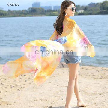 Sarongs scarf style chiffon silk women beach pareos