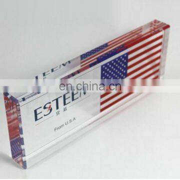 Black Square Acrylic Logo Block Display Pmma Plexiglass Acrylic Block photo-3