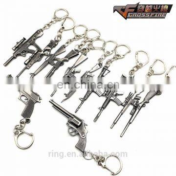 CSGO Weapon Gun Keychain CF AK47 M4A1 Gun Mode Pendant Key Chain Chaveiro Key Holders Key Ring For Men'S Gifts Size 6cm