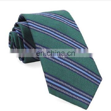Hand Made Range Stripe Mens Silk Linen Business Tie photo-4